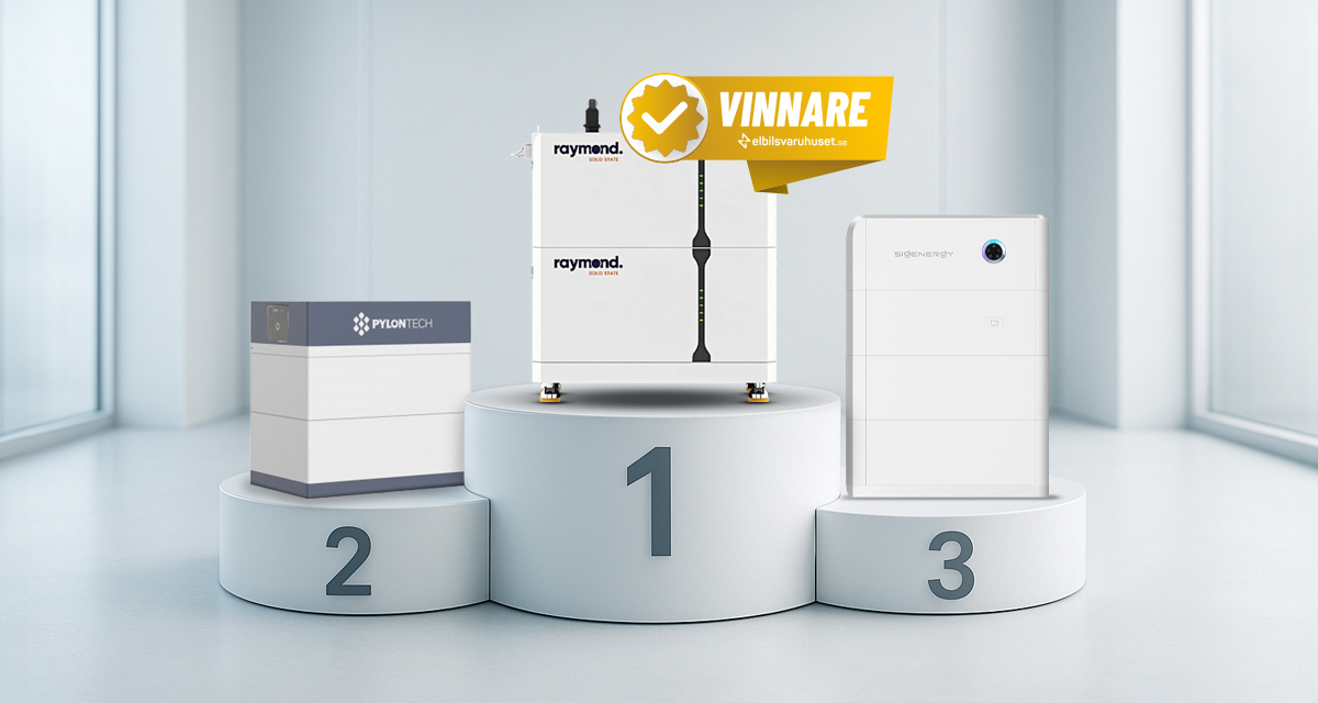bästa hemmabatterierna, Raymond Solid State, Pylontech Force H3 och Sigenergy Sigenstor på vinnarpodium