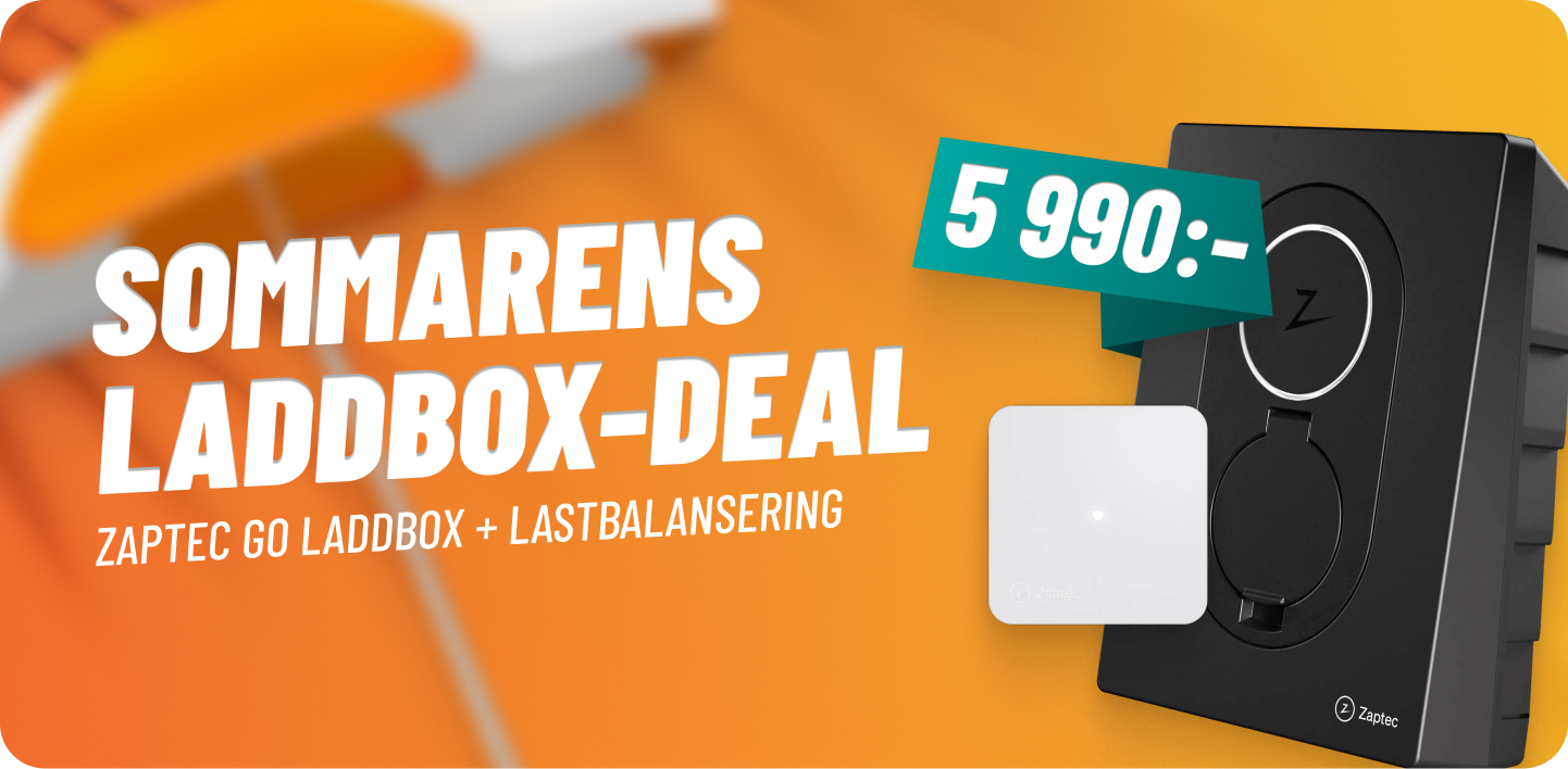 Zaptec Go laddboxpaket med Zaptec Sense lastbalanserare kampanj