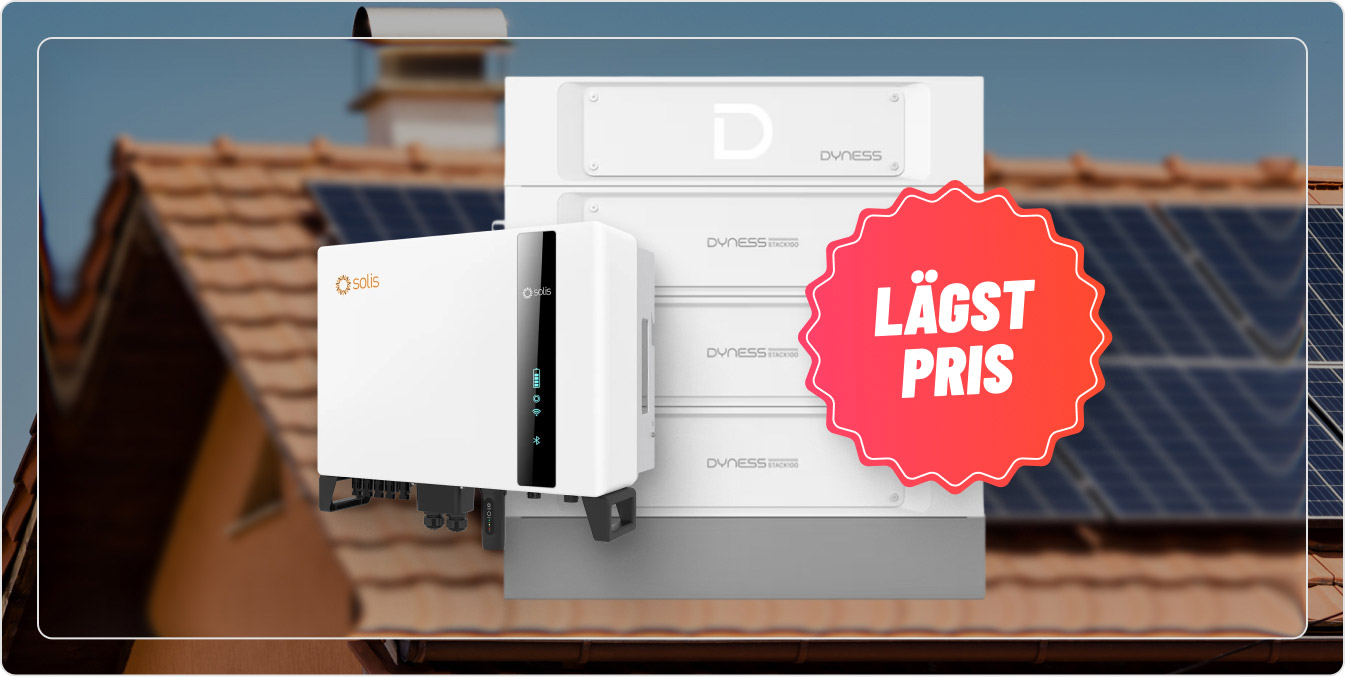 Billigaste hemmabatteriet Dyness Stack100 och Solis S6 växelriktare
