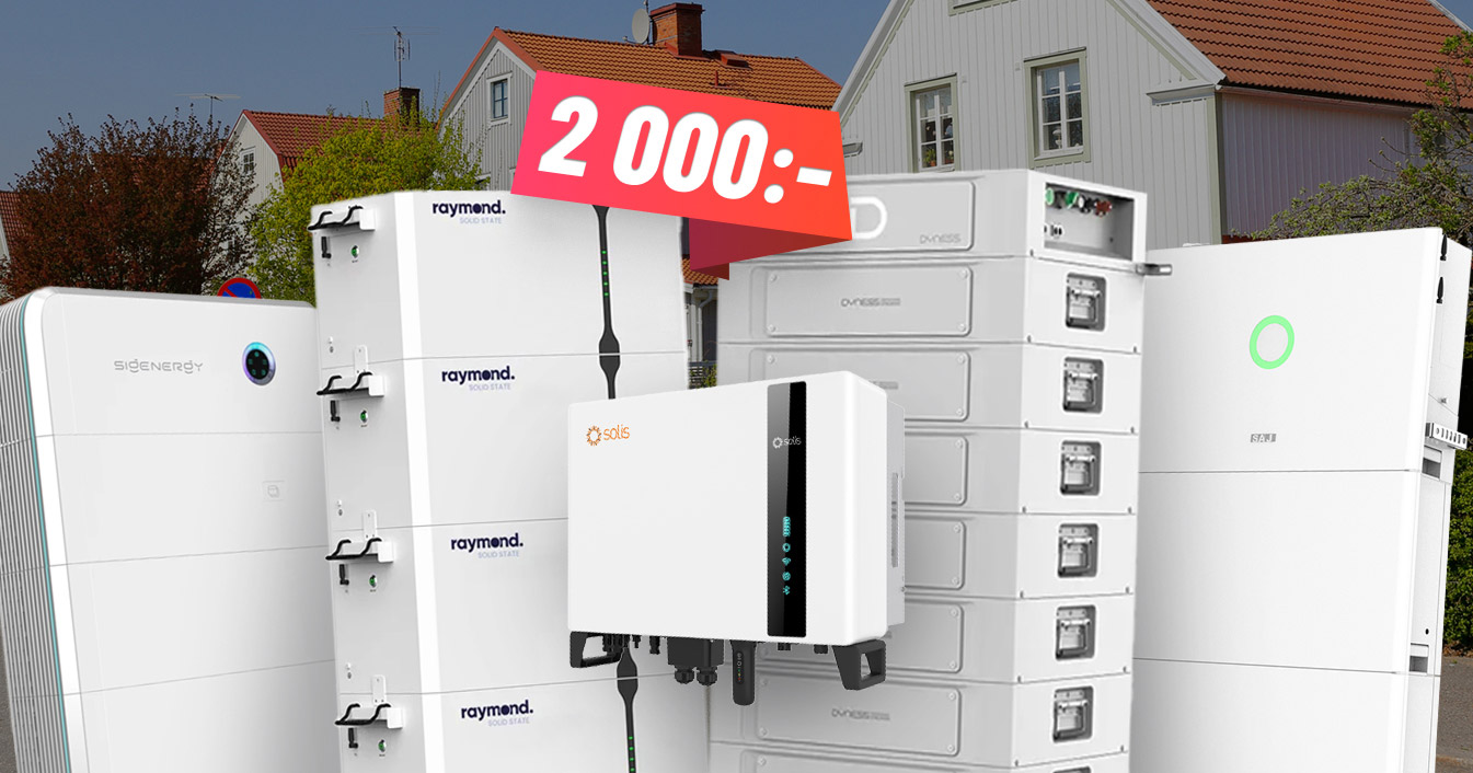 Hemmabatteri under 2000 kr per kWh